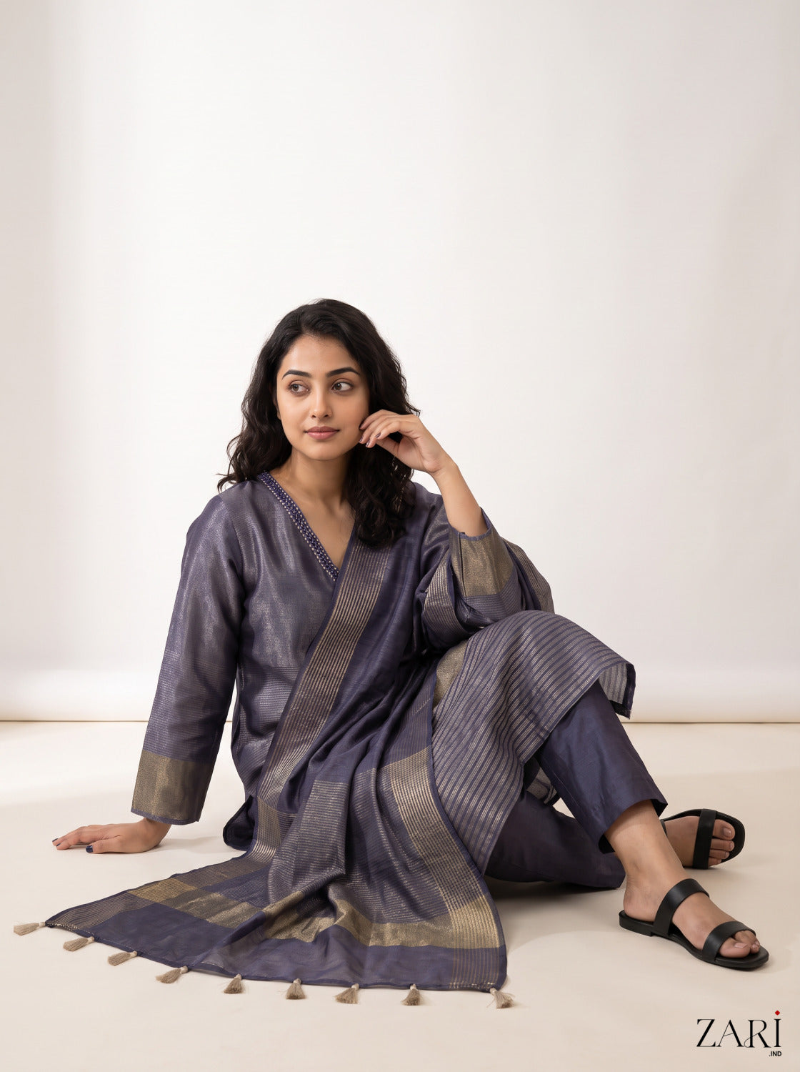 Charcoal Grey Metallic Suit