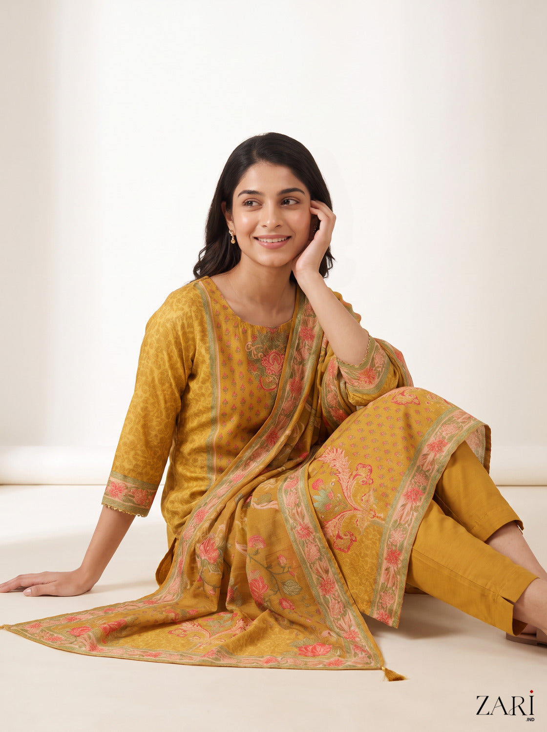 Marigold Bloom Printed Kurta Set