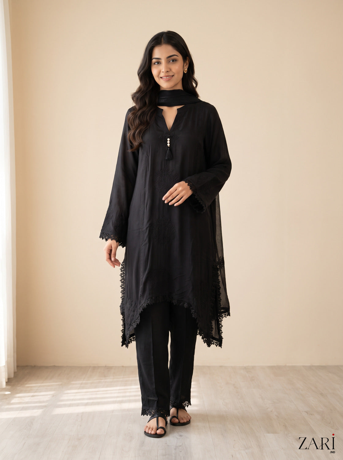 Midnight Zari Kurta Set