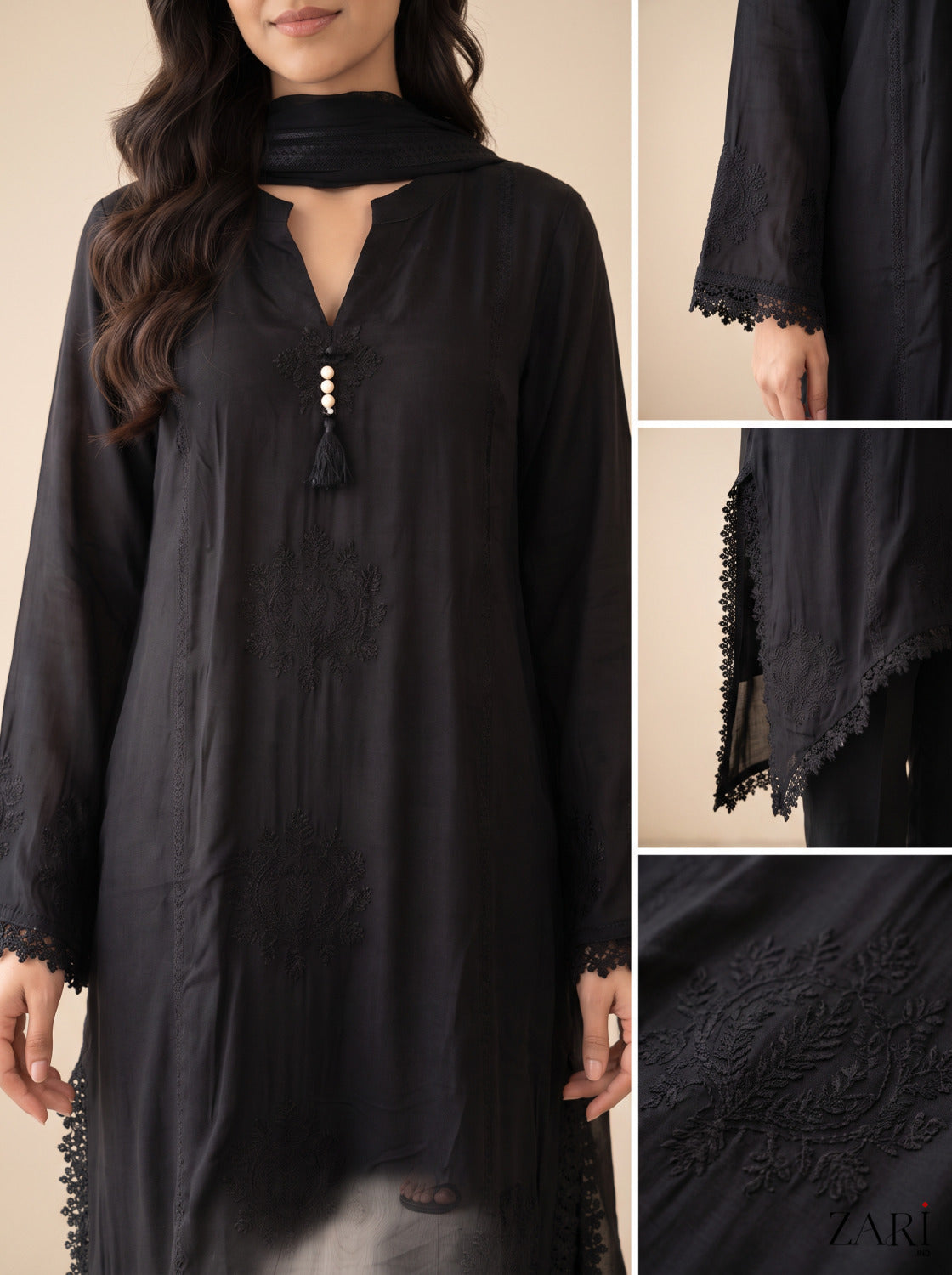 Midnight Zari Kurta Set