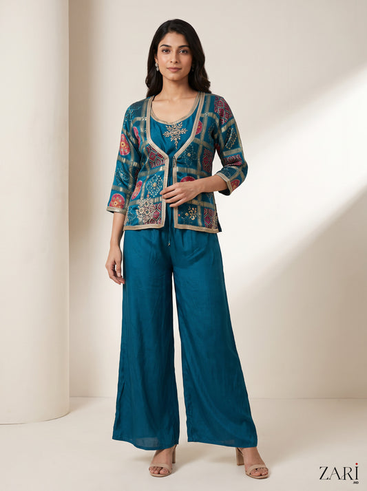 Teal Royal Co-Ord Set