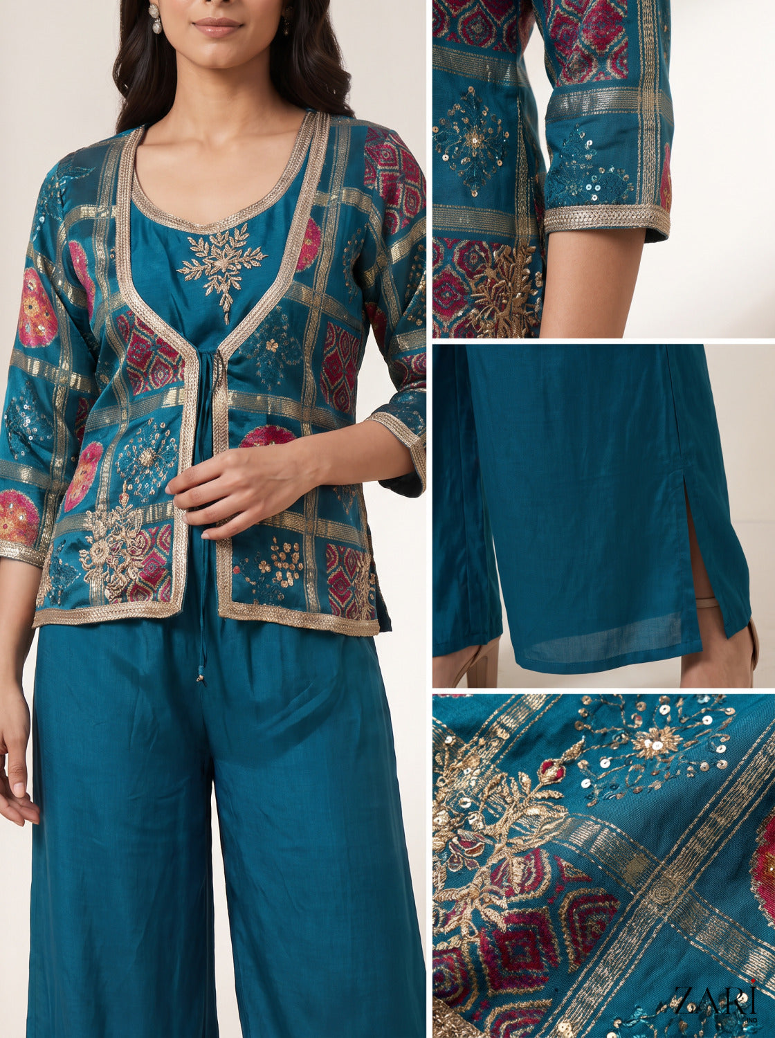Teal Royal Co-Ord Set