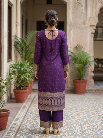 Elegant Purple 3 piece suit 67737-2