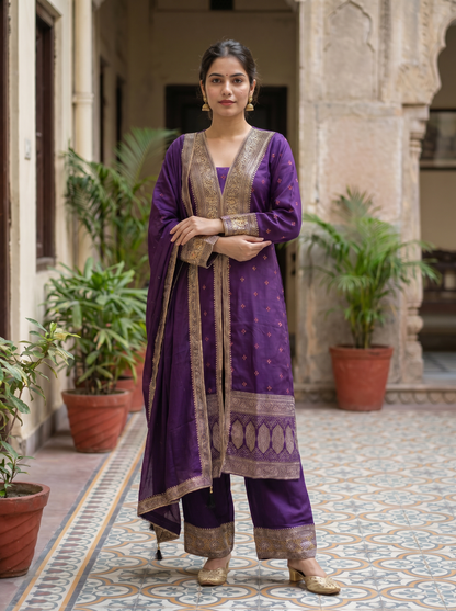 Elegant Purple 3 piece suit 67737-2