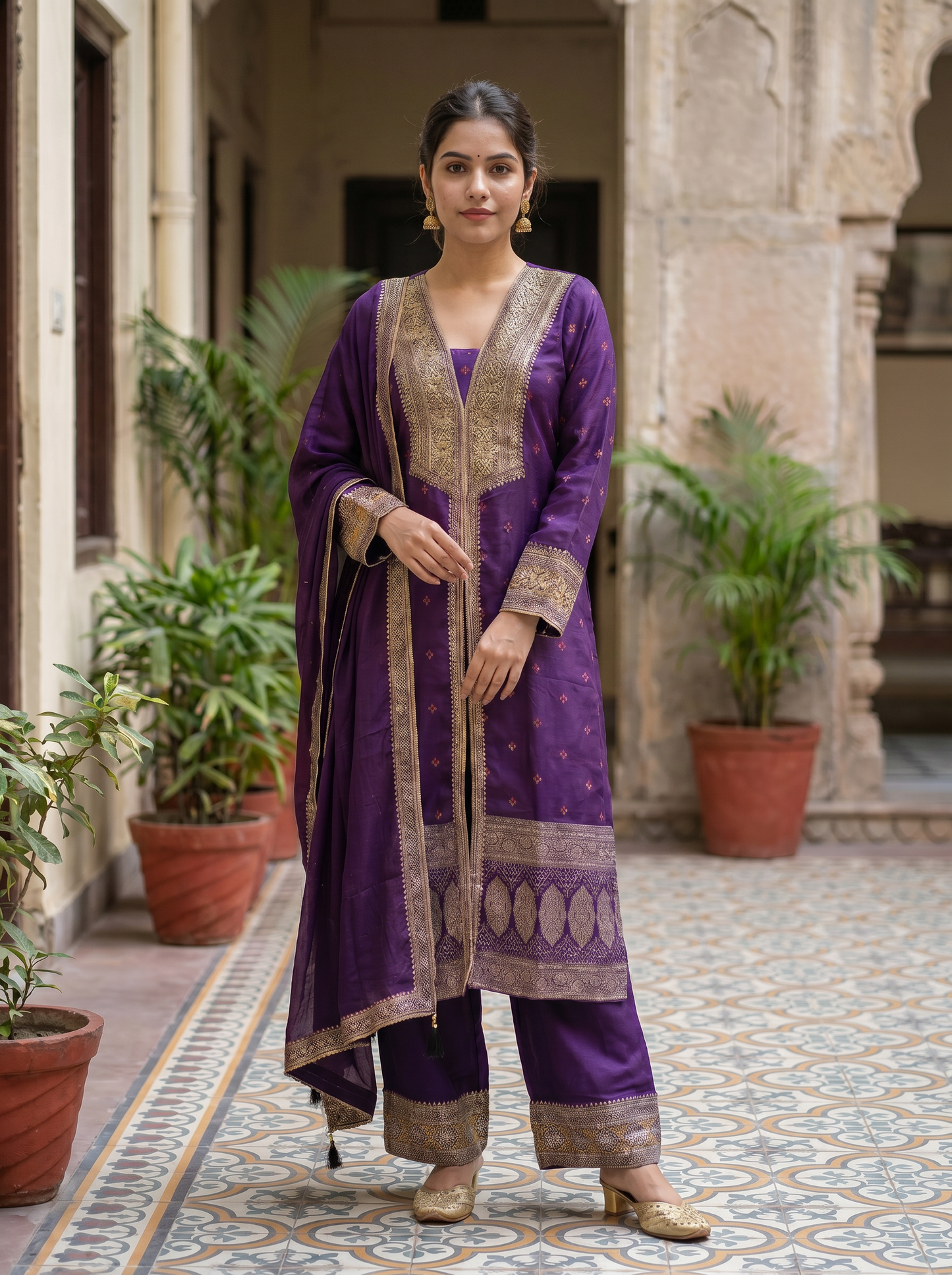 Elegant Purple 3 piece suit 67737-2