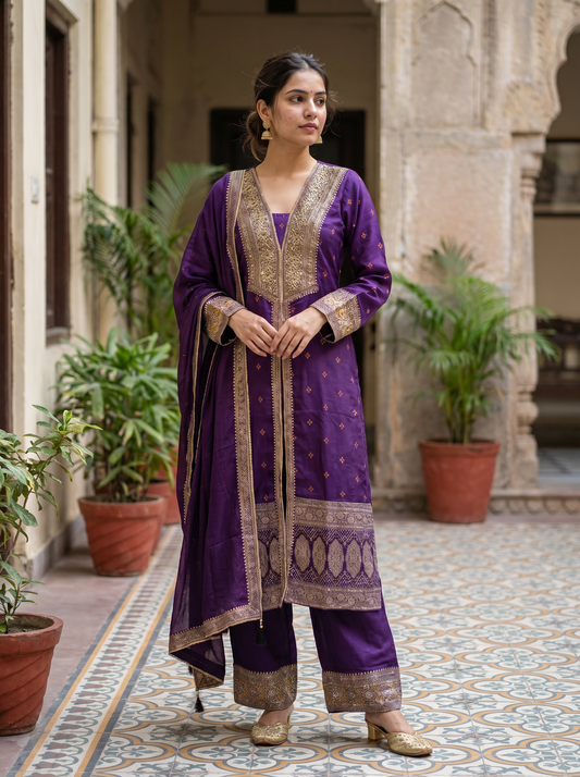 Elegant Purple 3 piece suit 67737-2