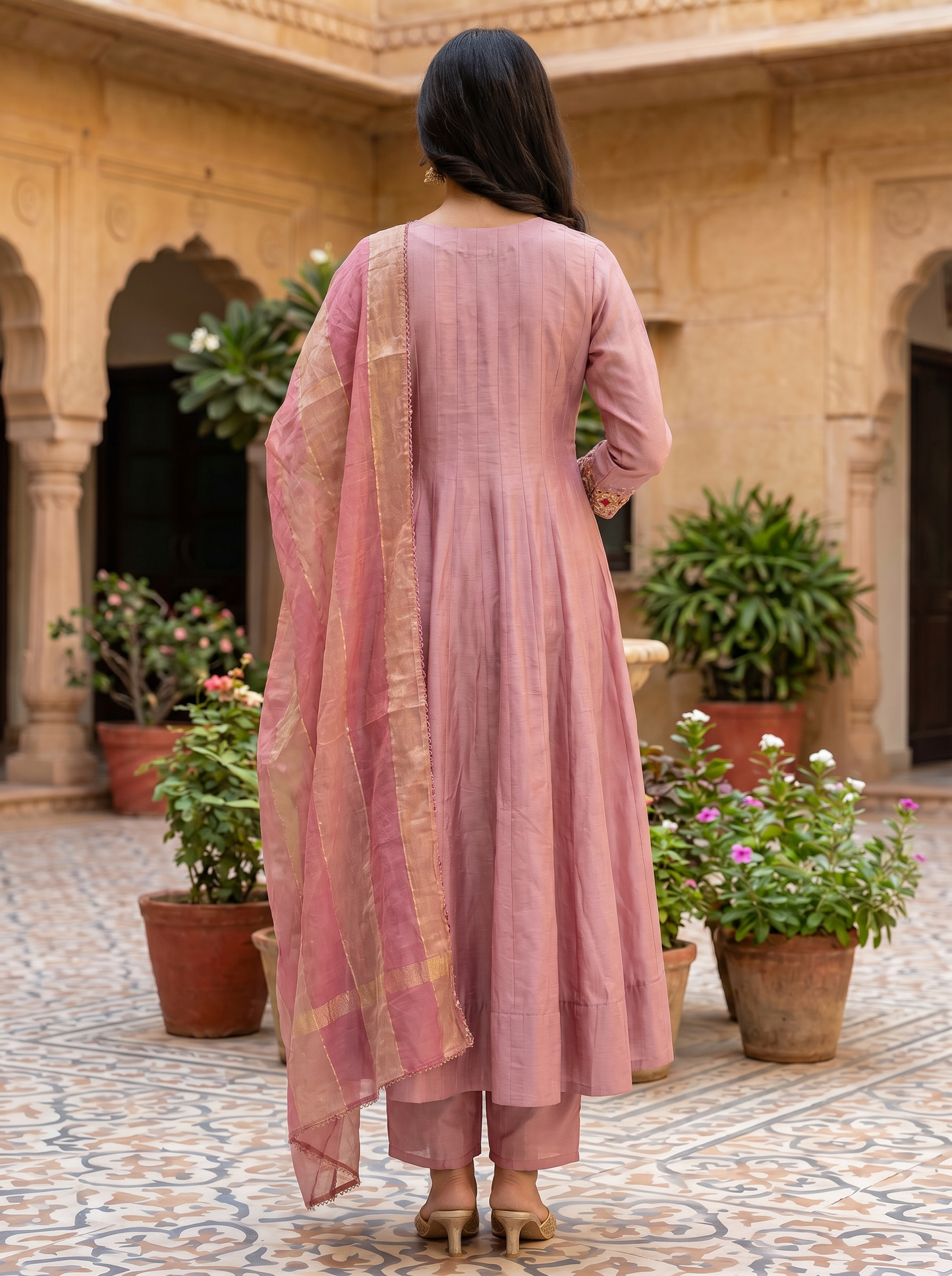 Young Rose Straight Kurta with Trousers & Dupatta SE363249-3