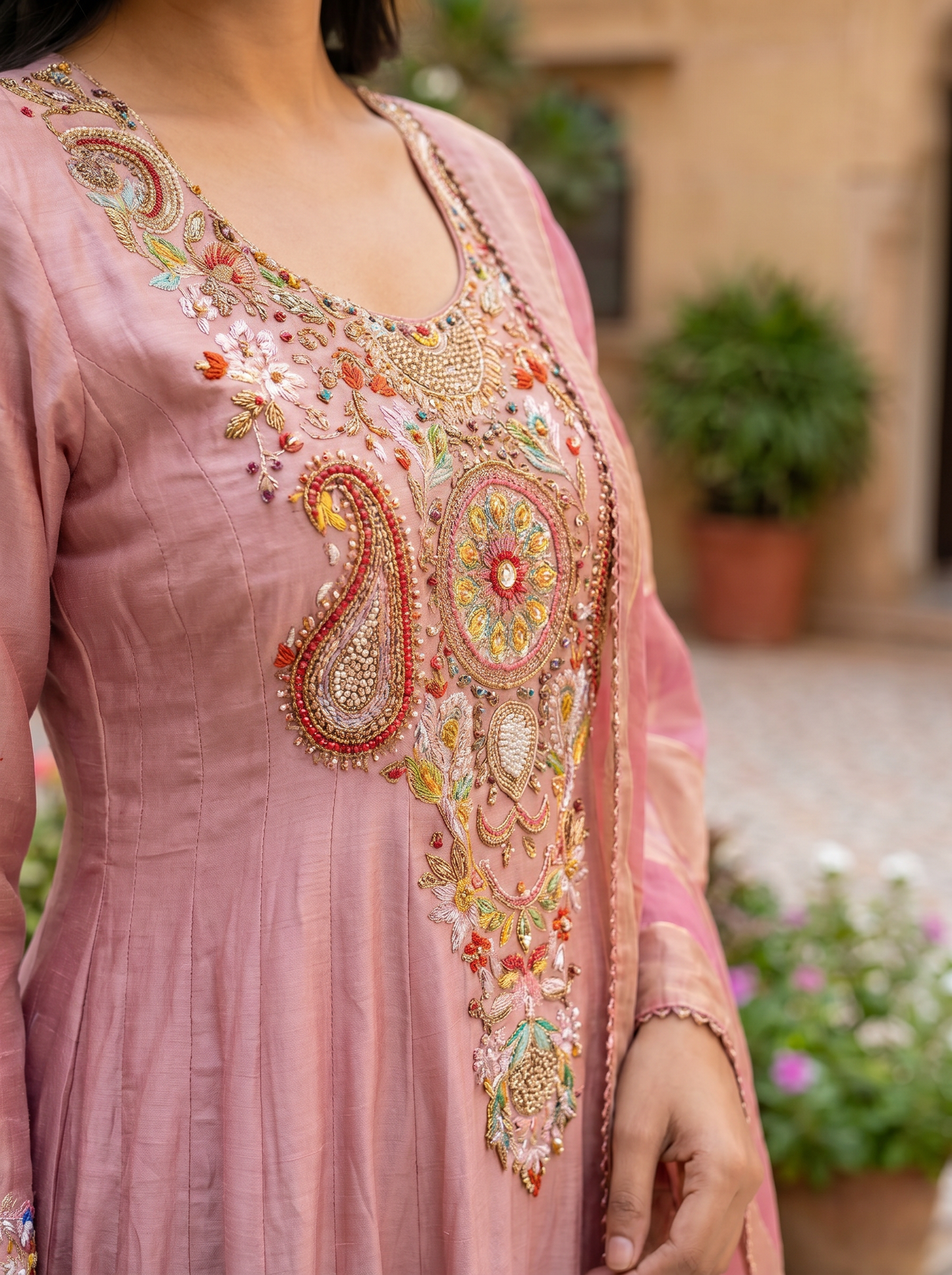Young Rose Straight Kurta with Trousers & Dupatta SE363249-3