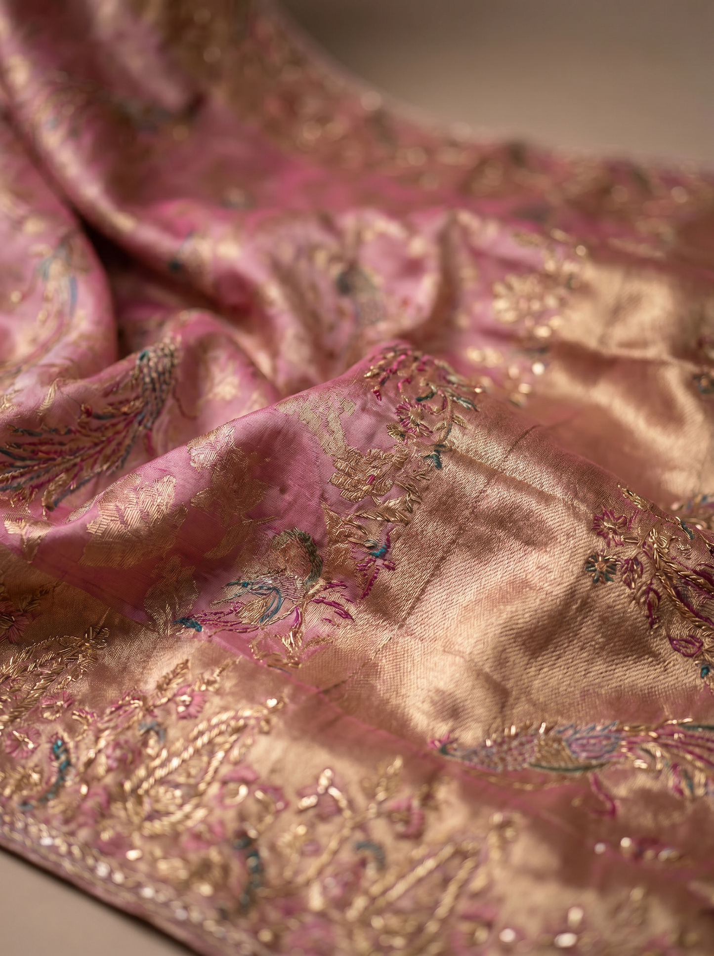 Dusty Rose Designer silk saree SE315195