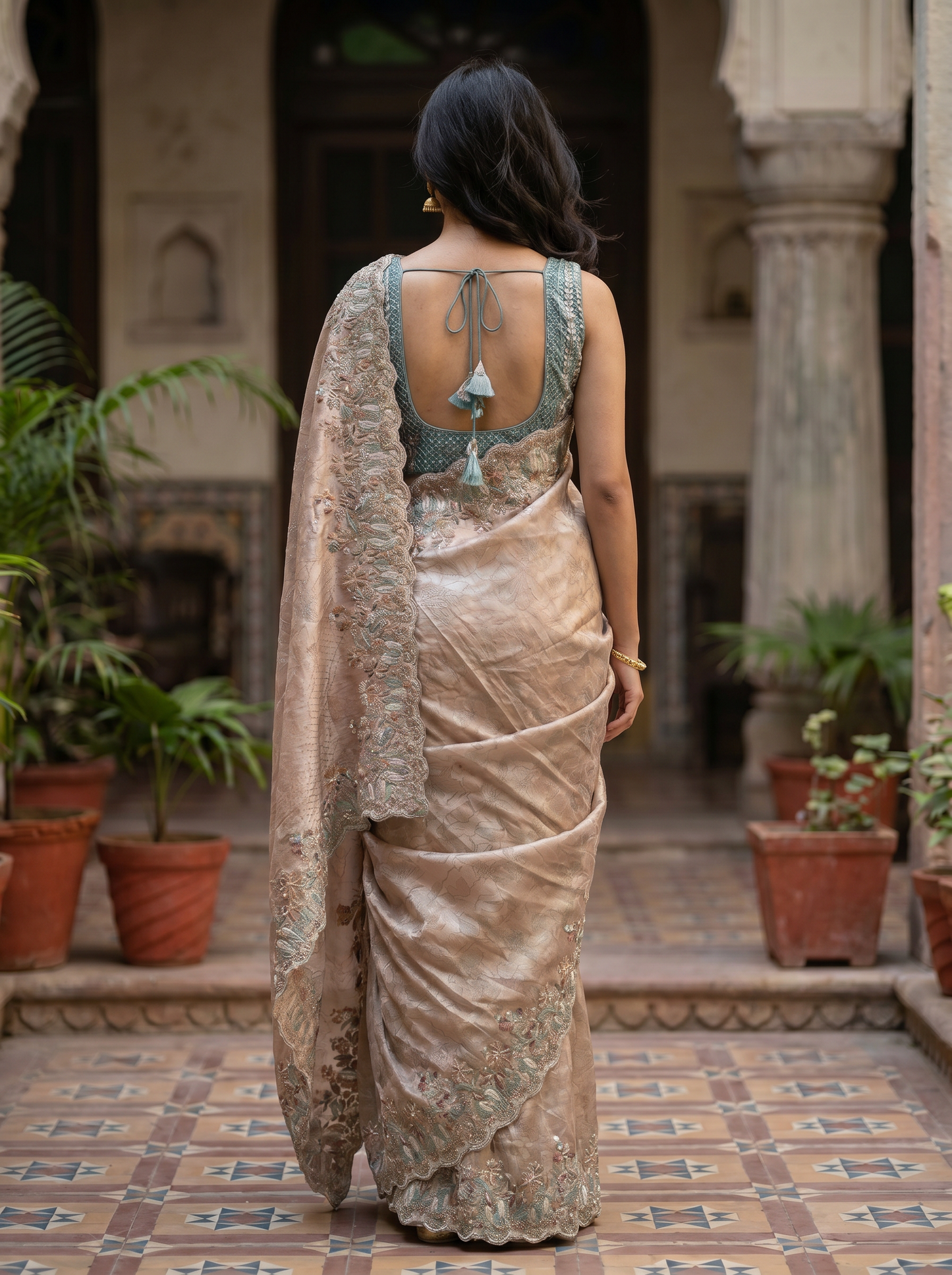Light Peach designer Silk 249444