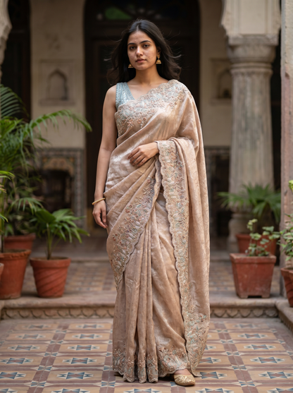 Light Peach designer Silk 249444