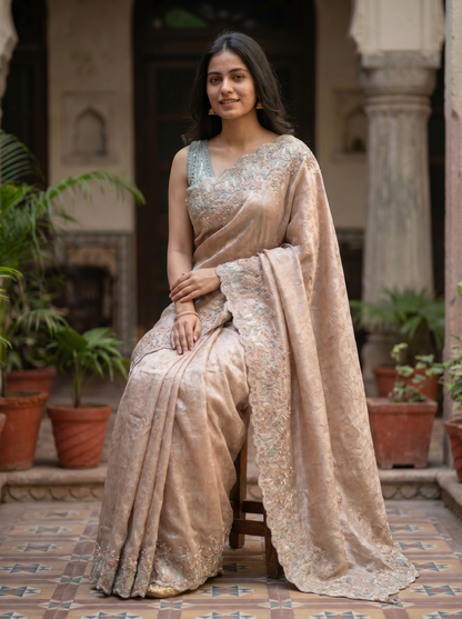 Light Peach designer Silk 249444