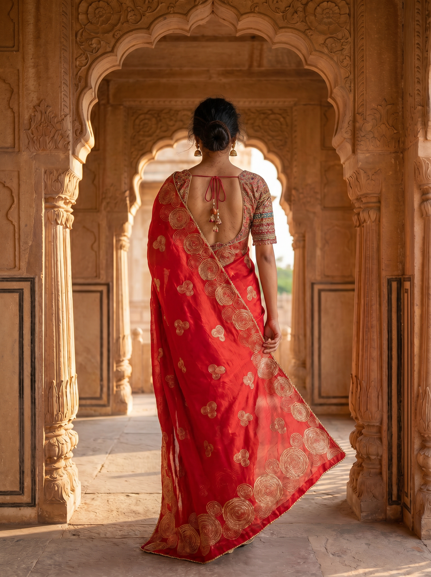 Crimson Bridal Designer Silk Saree  SE308628