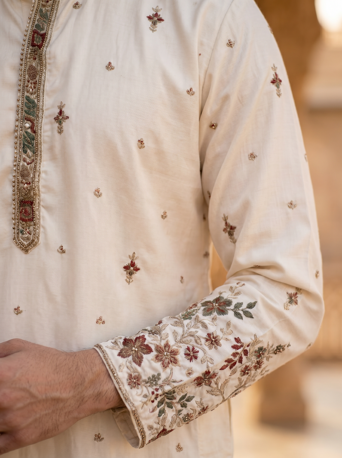 Maharaja Ivory Elegance Kurta   73135 SH-2