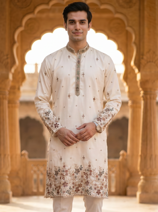 Maharaja Ivory Elegance Kurta   73135 SH-2
