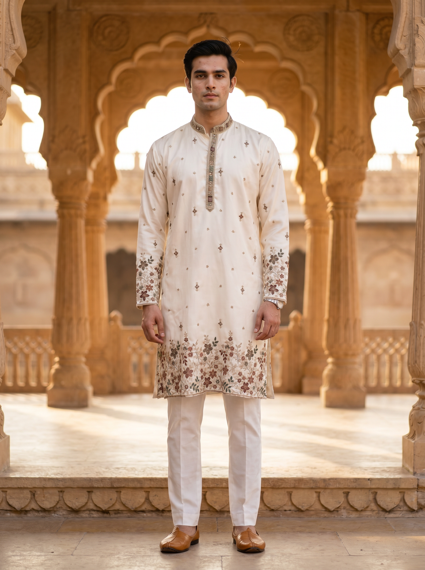 Maharaja Ivory Elegance Kurta   73135 SH-2
