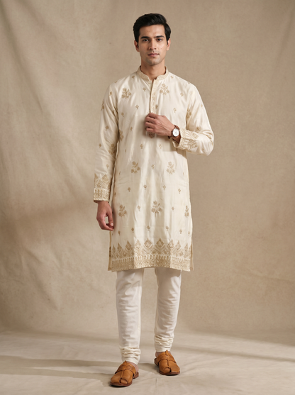 Rich Cream Kurta Set 67041-1