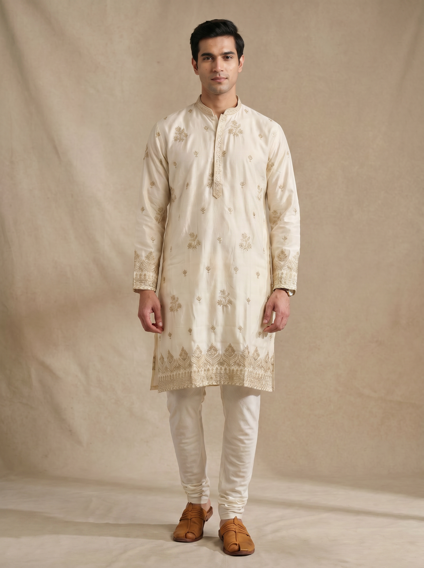 Rich Cream Kurta Set 67041-1