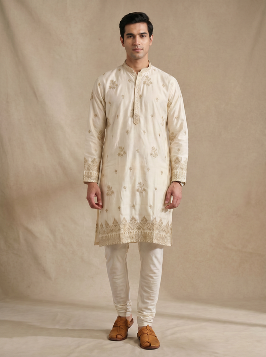 Rich Cream Kurta Set 67041-1