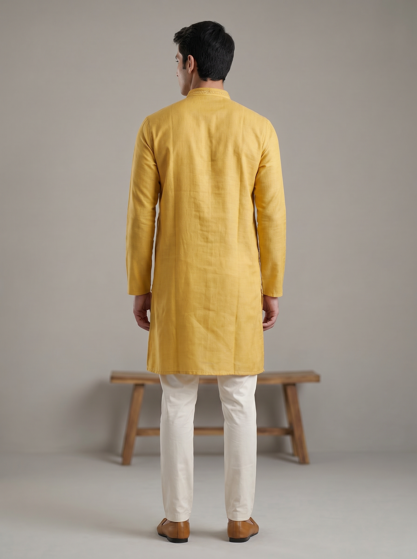 Royal Saffron plain Kurta set  71200 SH-3