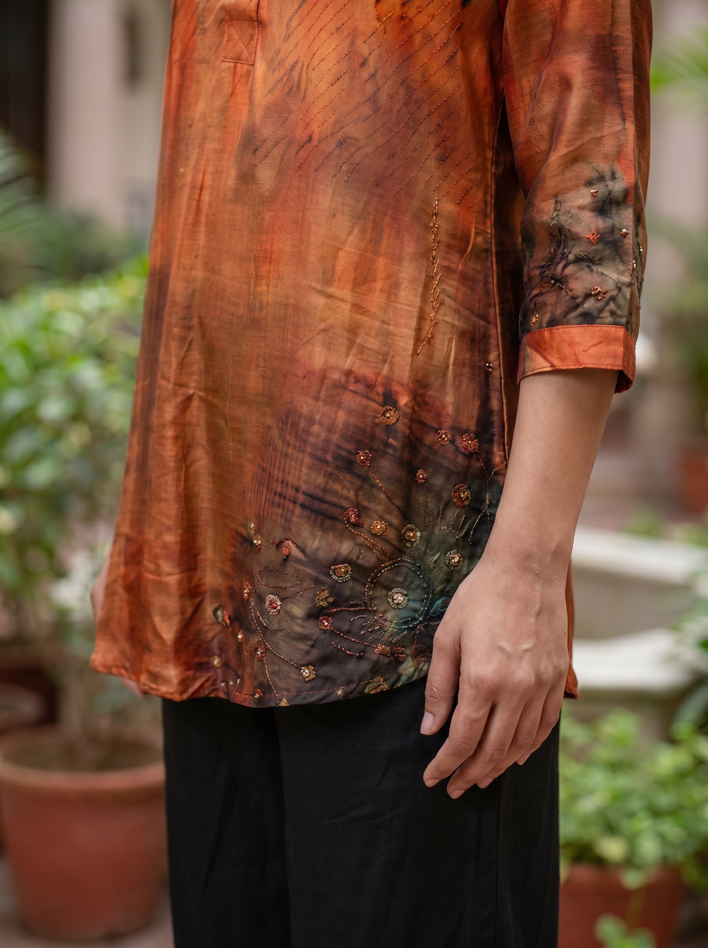 Autumn Ember Maslen Silk Top   20018