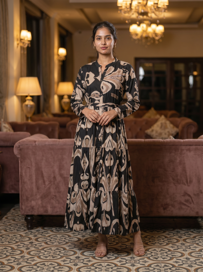 Midnight Muse Printed Dress