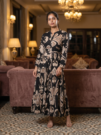 Midnight Muse Printed Dress