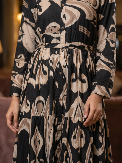 Midnight Muse Printed Dress