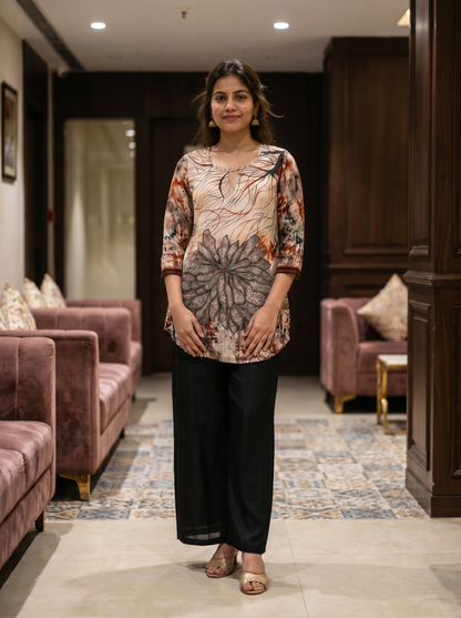 Rust Bloom Printed Tunic  20007