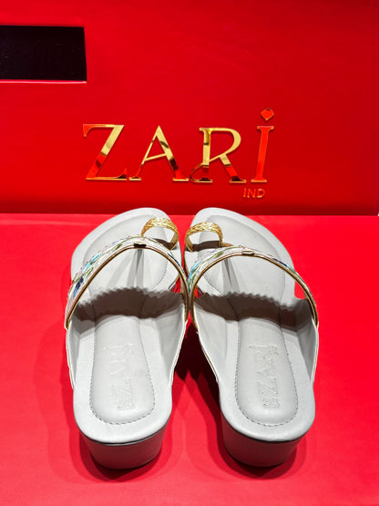 Embroidered Wedge Sandals