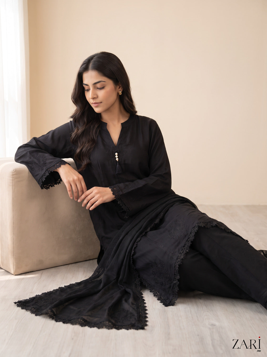 Midnight Zari Kurta Set